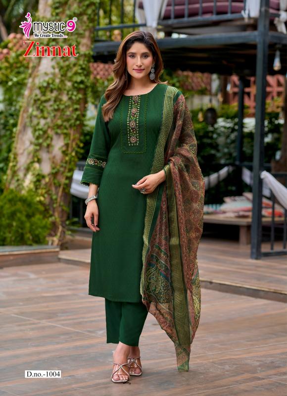 Mystic9 zinnat vol 1 designer long kurtis wholesalers